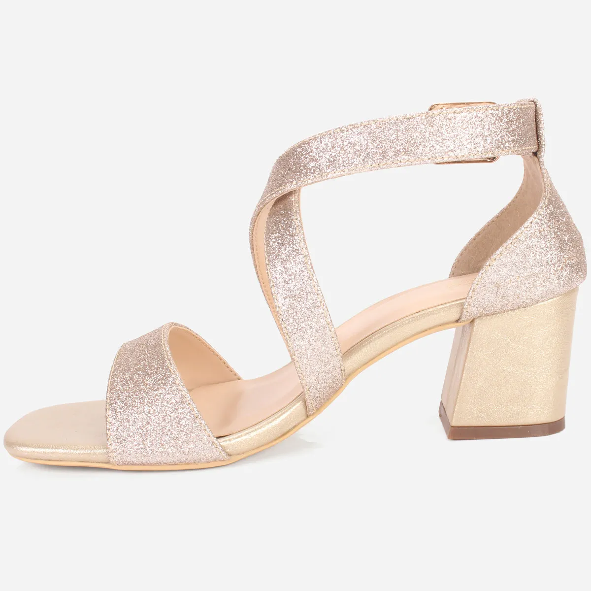 Womens "POPEL" Glittery Open Toe Summer Sandals