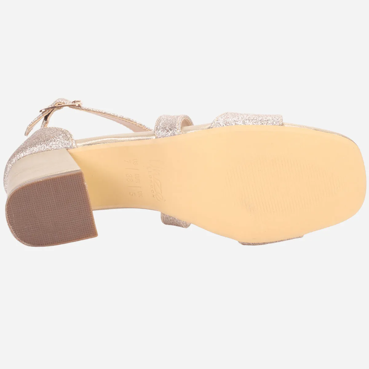 Womens "POPEL" Glittery Open Toe Summer Sandals