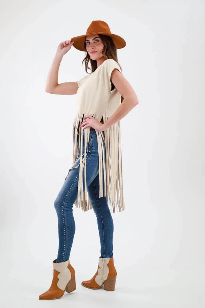 Wool Felt Fedora with Faux Suede Band - Camel