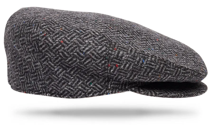Wool Ivy Grey Herringbone cap