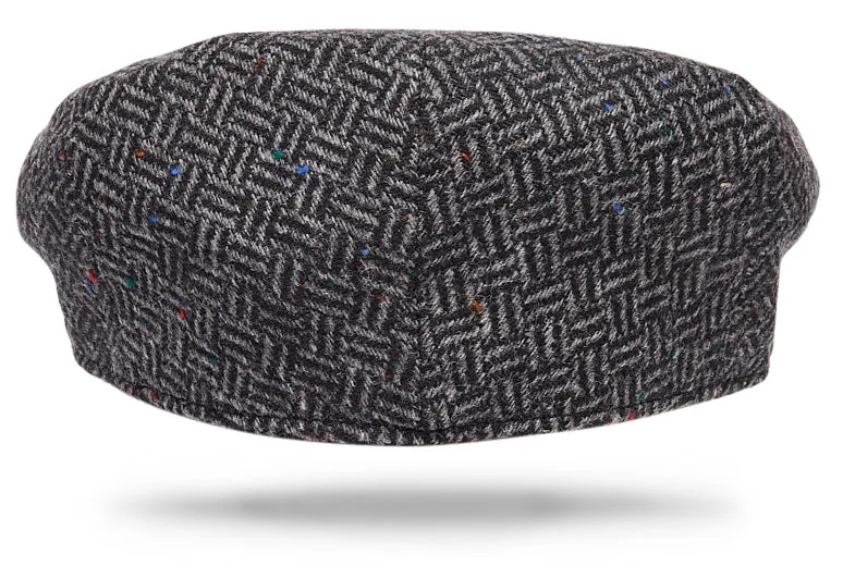 Wool Ivy Grey Herringbone cap