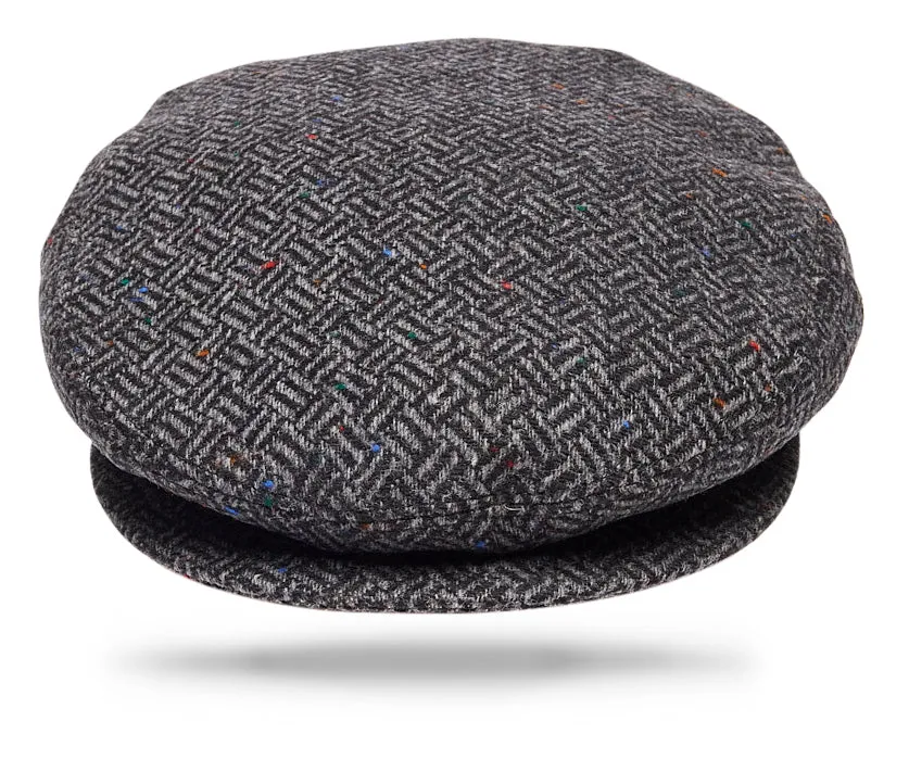 Wool Ivy Grey Herringbone cap