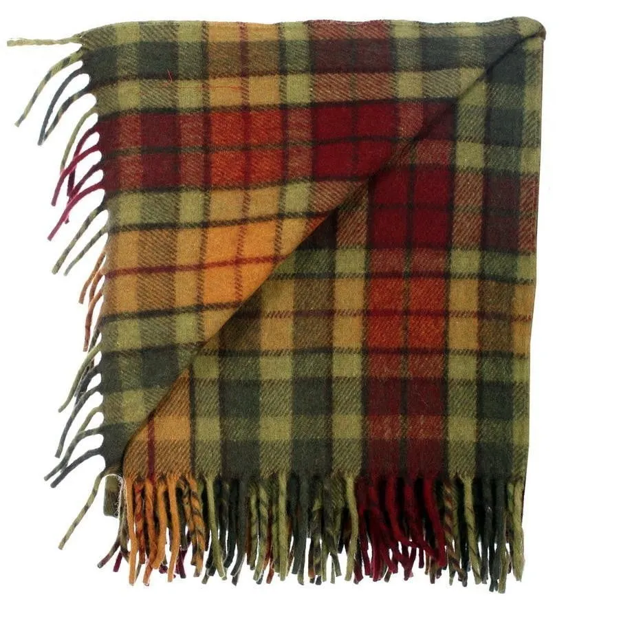 Wool Tartan Blanket - 60'' x 70'' - Buchanan Autumn