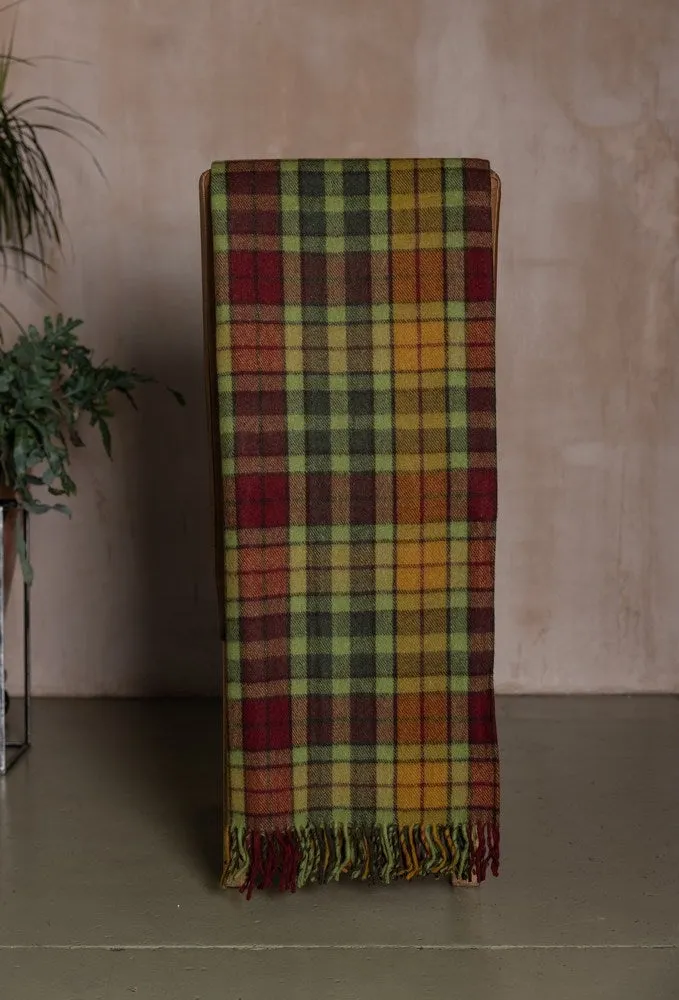 Wool Tartan Blanket - 60'' x 70'' - Buchanan Autumn
