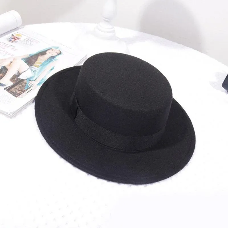 Woolen Women Hat Wide Brim Fedora Felt Fedoras Hats