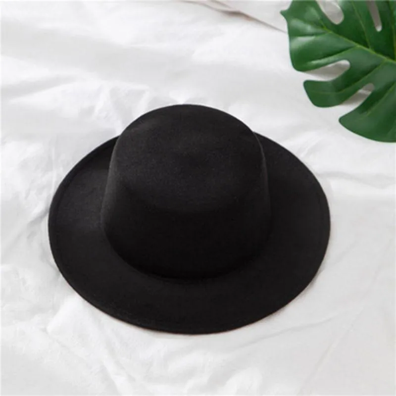 Woolen Women Hat Wide Brim Fedora Felt Fedoras Hats