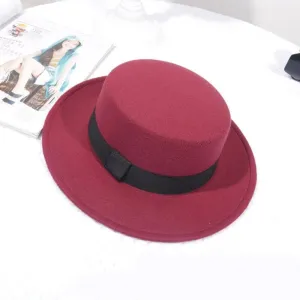 Woolen Women Hat Wide Brim Fedora Felt Fedoras Hats