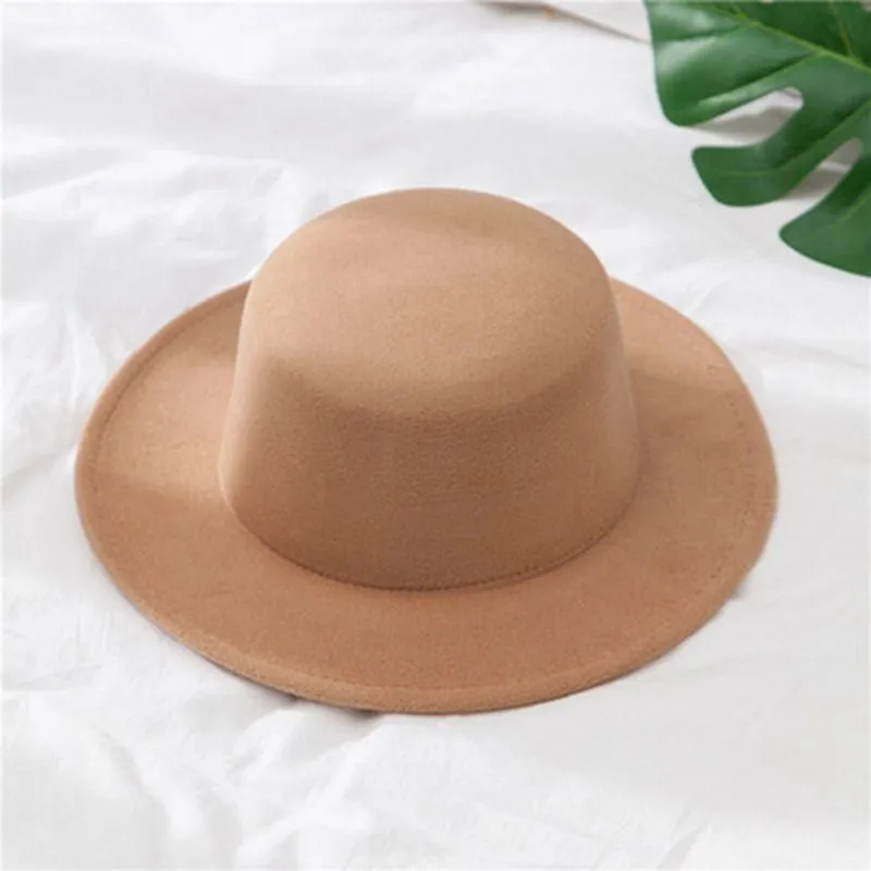 Woolen Women Hat Wide Brim Fedora Felt Fedoras Hats
