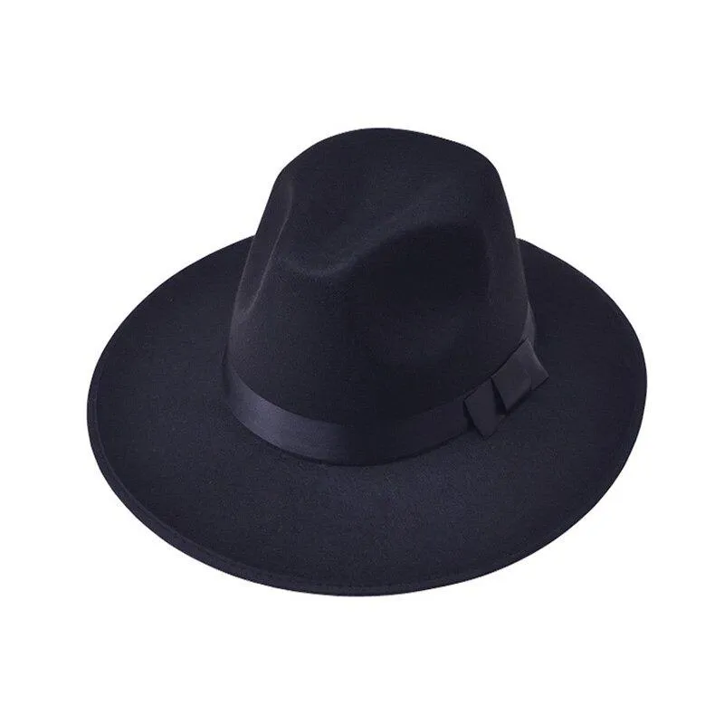 Woolen Women Hat Wide Brim Fedora Felt Fedoras Hats