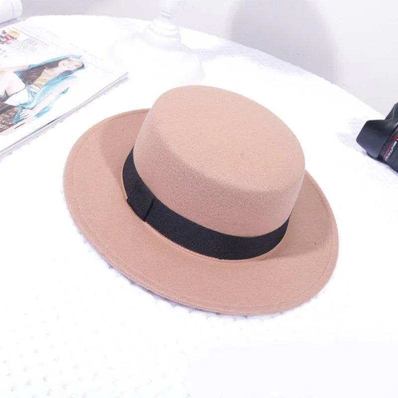 Woolen Women Hat Wide Brim Fedora Felt Fedoras Hats