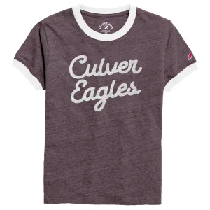 Youth Intramural Ringer Tee - Heather Maroon/White Trim