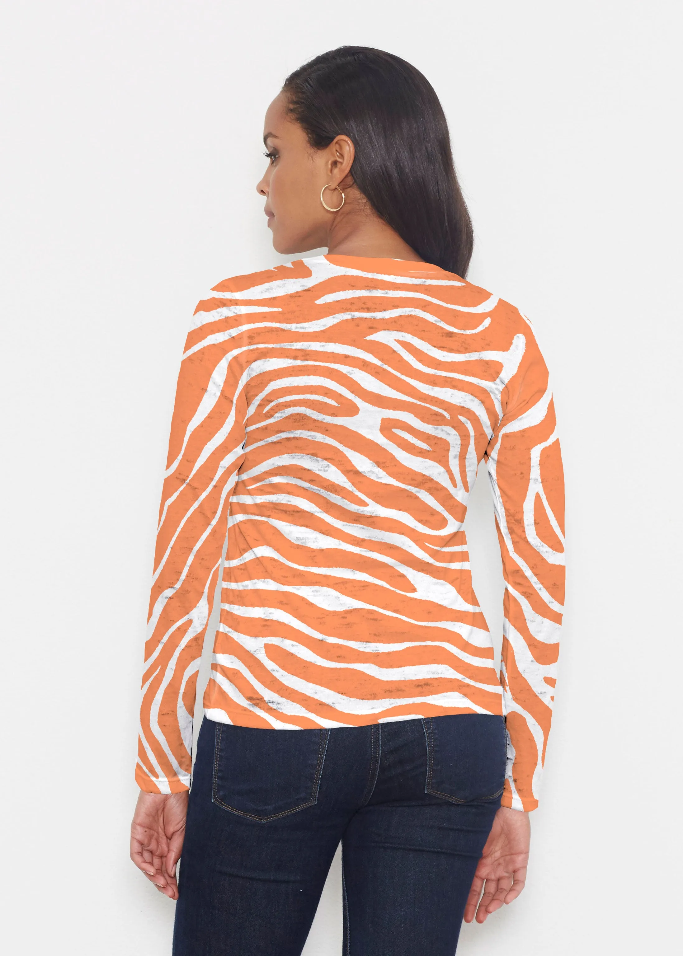 Zebra Orange (7042) ~ Signature Long Sleeve Crew Shirt
