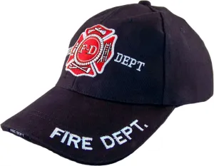 ZUZIFY Men's Fire Department Embroidered Emblem Baseball Hat